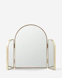 Gold Table Top Mirror Gold - JD Williams - thumbnail 3