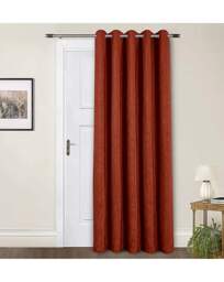 Sundour Amberley Eyelet Curtains Terracotta - Sundour - Size: 117 x 137cm - thumbnail 4