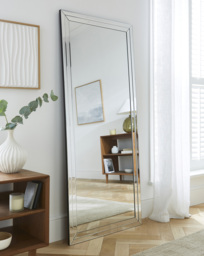Bevel Edge Leaner Mirror Silver - JD Williams