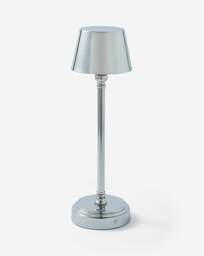 Isla Rechargeable Table Lamp Silver - Searchlight - thumbnail 3