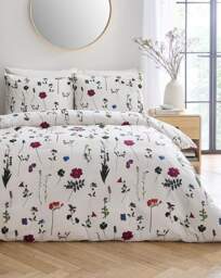 Nia Pressed Floral Duvet Cover Set Multi - JD Williams - Size: SINGLE - thumbnail 1