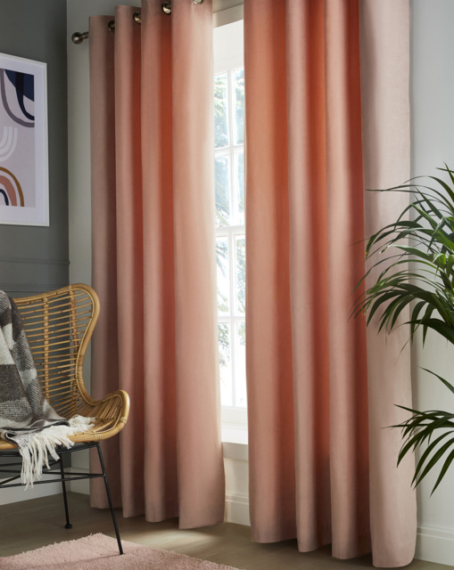 Faux Suede Blackout Curtains Blush - JD Williams - Size: 167 x 182cm - image 1