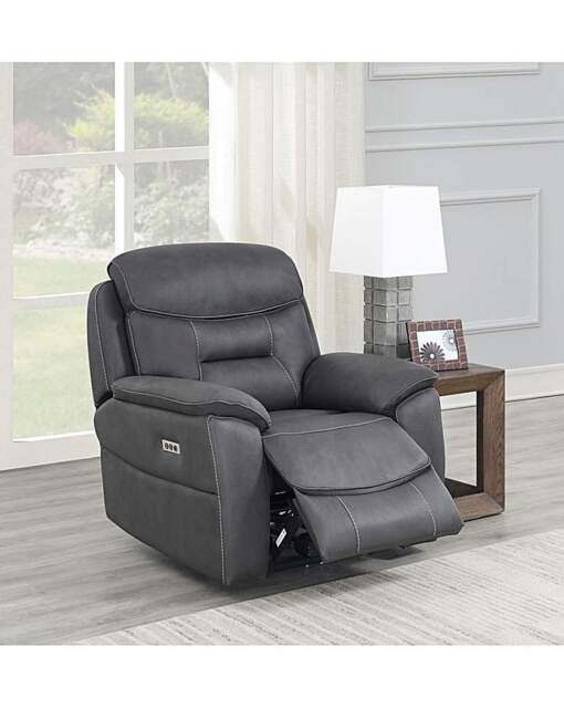 Horwich Power Recliner Chair Grey - JD Williams - image 1