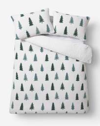 Winter Forest Cuddle Fleece Duvet Set Green - At Home Collection - Size: DOUBLE - thumbnail 2