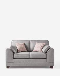 Hilliard Fabric 2 Seater Sofa Grey - thumbnail 3