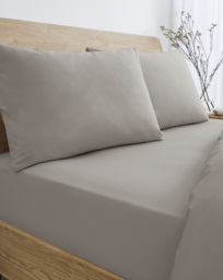 Pure Cotton Extra Deep 38cm Fitted Sheet Grey - JD Williams - Size: KING - thumbnail 1