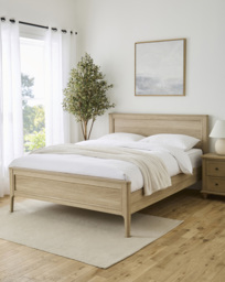 Julipa Charlotte Bed Frame Washed OAK - JD Williams - Size: DOUBLE