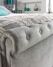 Aspire Chesterfield Lift Ottoman Bed Grey - Aspire - Size: DOUBLE - thumbnail 4