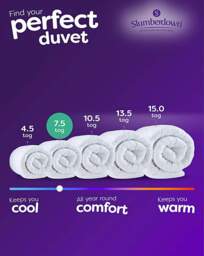 Slumberdown Anti Allergy 7.5 Tog Duvet White - Slumberdown - Size: S KING - thumbnail 4
