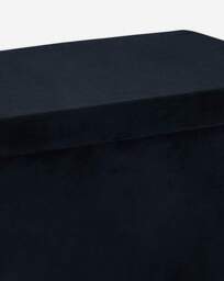 Velvet Foldable Storage Ottoman Black - JD Williams - thumbnail 5