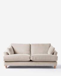 Joanna Hope Tilly Chenille 3 Seater Sofa Cream - Joanna Hope - thumbnail 3
