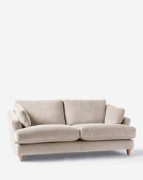 Joanna Hope Tilly Chenille 3 Seater Sofa Cream - Joanna Hope - thumbnail 4