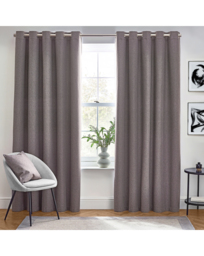 Furn. Dawn Blackout Thermal Curtains Charcoal - furn. - Size: 168 x 229cm - thumbnail 1