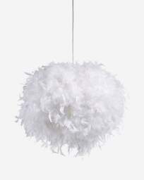 Feather Easy Fit Pendant Shade White - Searchlight - thumbnail 2