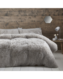 Catherine Lansfield Cuddly Duvet Set Grey - Catherine Lansfield - Size: DOUBLE - thumbnail 1