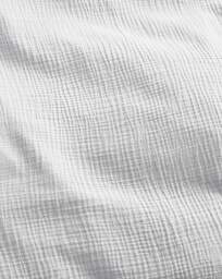 Cotton Crinkle Muslin Duvet Set White - JD Williams - Size: DOUBLE - thumbnail 4