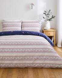 Julipa Ingrid Floral Border Duvet Set Navy - Julipa - Size: S KING - thumbnail 2