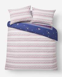 Julipa Ingrid Floral Border Duvet Set Navy - Julipa - Size: S KING - thumbnail 4