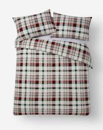 Isla Brushed Cotton Duvet Cover Set RED - JD Williams - Size: KING - thumbnail 2