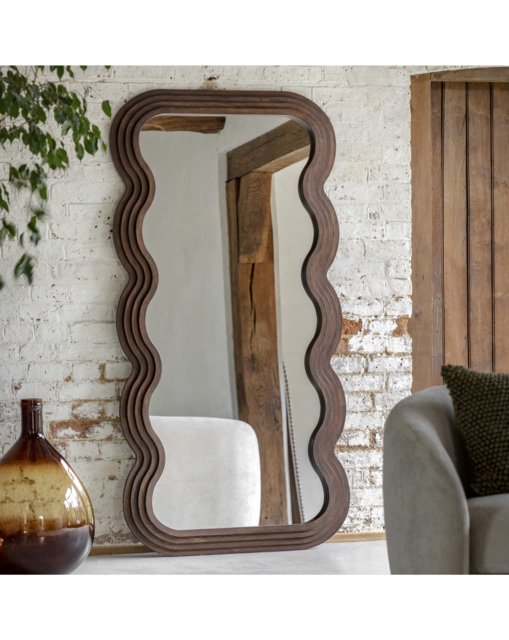 Gallery Hasker Leaner Mirror Brown - Gallery Direct - image 1