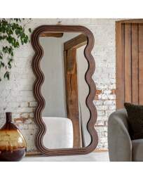Gallery Hasker Leaner Mirror Brown - Gallery Direct