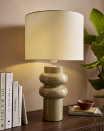 Large Ceramic Table Lamp Pebble - Gray & Osbourn