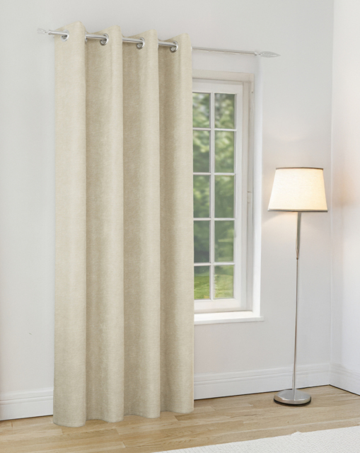 Knightsbridge Chenille Door Curtain Cream - Enhanced Living - Size: 168X214