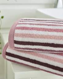 Deyongs Bliss Linear Cotton 550GSM Towel Pink - Size: Hand Towel - thumbnail 2