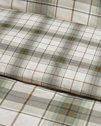 CL Brushed Troon Check Duvet Set Green - Catherine Lansfield - Size: SINGLE - thumbnail 4