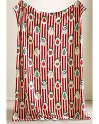 CL Christmas Vintage Stripe Throw Multi - Catherine Lansfield - Size: 130X170 - thumbnail 2