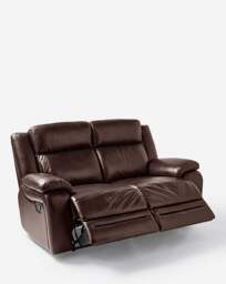 Croft Leather Recliner 2 Seater Sofa Chestnut - JD Williams - thumbnail 5