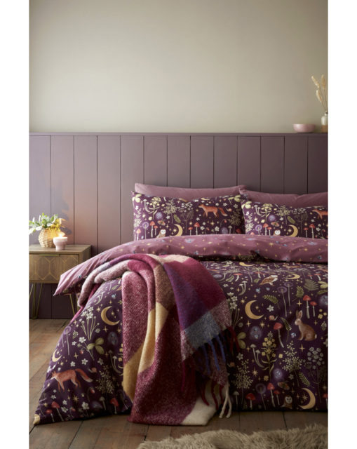CL Enchanted Twilight Duvet Set Plum - Catherine Lansfield - Size: KING - image 1