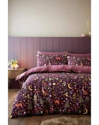 CL Enchanted Twilight Duvet Set Plum - Catherine Lansfield - Size: KING - thumbnail 2