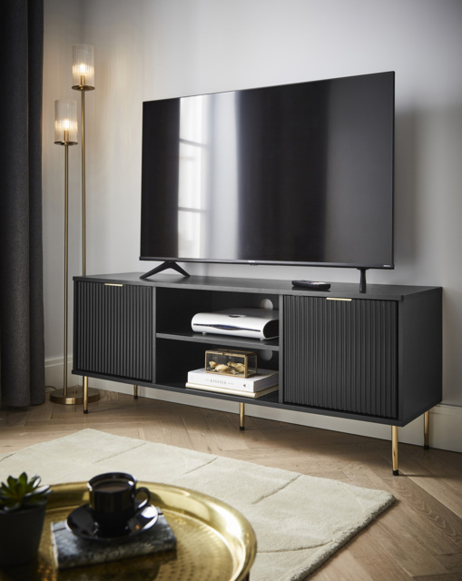 Fernley TV Unit Black - Joanna Hope - image 1
