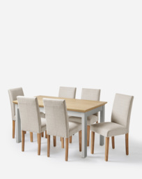 Julipa Ashford Table 6 Seater Set Grey/Taupe - Julipa - thumbnail 1