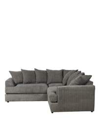 Ferguson Jumbo Cord Corner Sofa Charcoal - thumbnail 4
