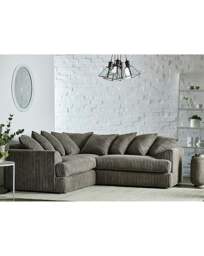 Ferguson Jumbo Cord Corner Sofa Charcoal - thumbnail 3