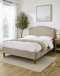 Lilah Studded Bed Frame Oatmeal - JD Williams - Size: DOUBLE - thumbnail 1