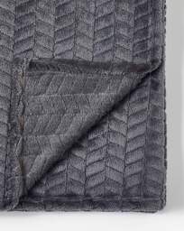 Embossed Jacquard Fleece Throw- Charcoal Charcoal - JD Williams - Size: 120X150 - thumbnail 3
