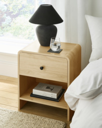 Mollie 1 Drawer Side Table OAK Effect - JD Williams - thumbnail 1