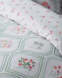 Catherine Lansfield Cameo Duvet Set Soft Green - Catherine Lansfield - Size: SINGLE - thumbnail 2