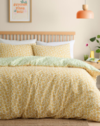 Fusion Daisy Floral Duvet Cover Set Yellow - Fusion - Size: S KING - thumbnail 1