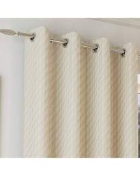 Tokyo Velvet Eyelet Curtains Cream - Enhanced Living - Size: 229 x 229cm - thumbnail 2