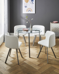 Reese Hideaway Spacesaving Dining Set White - At Home Collection - thumbnail 1