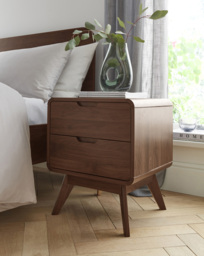 Gray & Osbourn Oslo Bedside Table Walnut - Gray & Osbourn - thumbnail 1