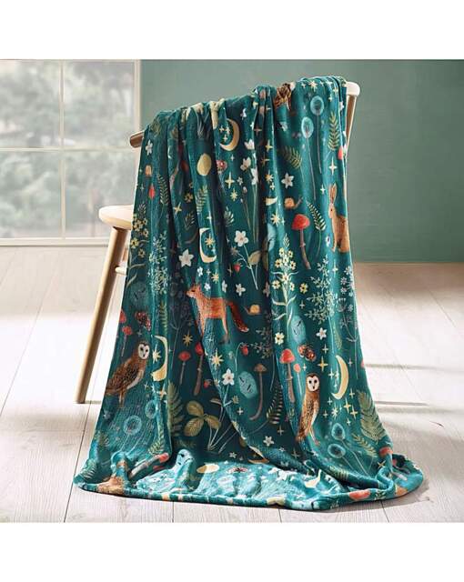 Catherine Lansfield Fleece Throw Green Forest Green - Catherine Lansfield - Size: 130X170 - image 1