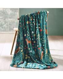 Catherine Lansfield Fleece Throw Green Forest Green - Catherine Lansfield - Size: 130X170 - thumbnail 1