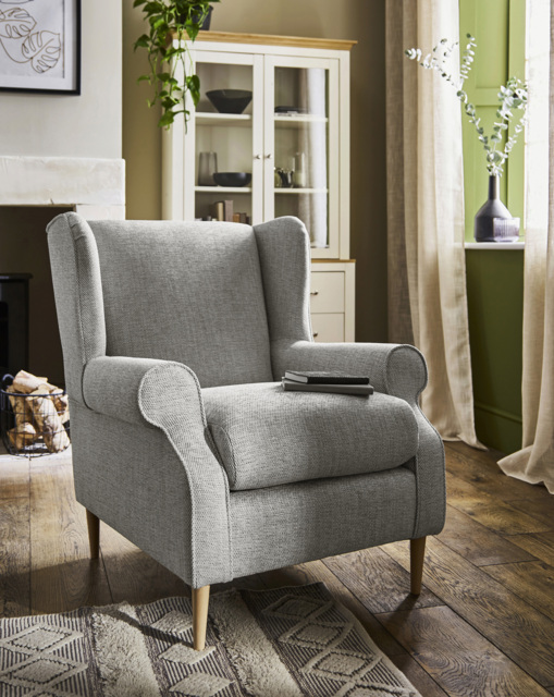 Julipa Chiltern Fabric Accent Chair Silver - Julipa - image 1