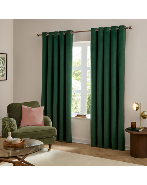 Furn. Ultimate Velvet Blackout Curtains Emerald - furn. - Size: 229 x 229cm - image 1