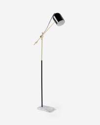 Emery Marble Base Floor Lamp Black - Searchlight - thumbnail 2
